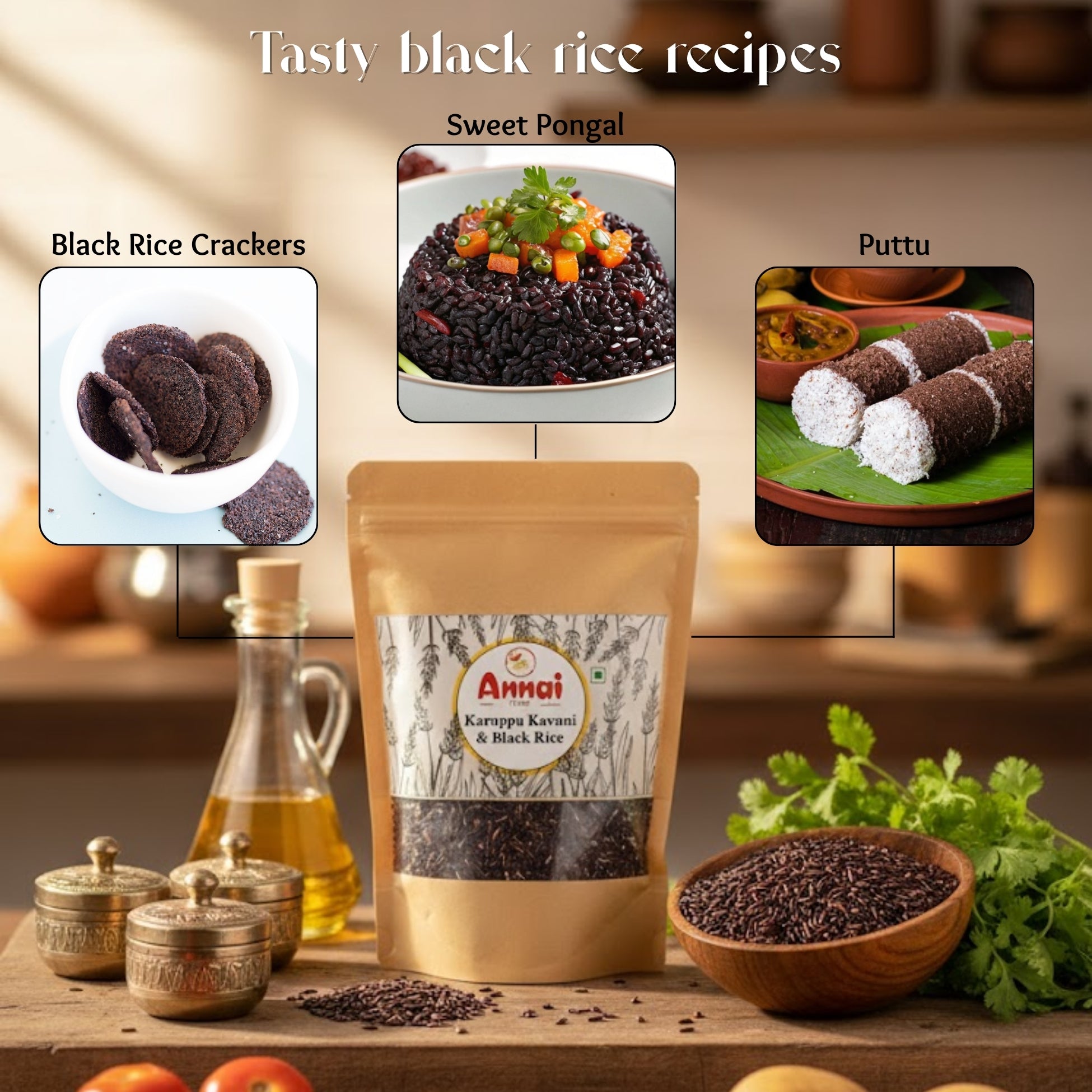 Annai Food Karuppu Kavuni & Black Rice -500gm